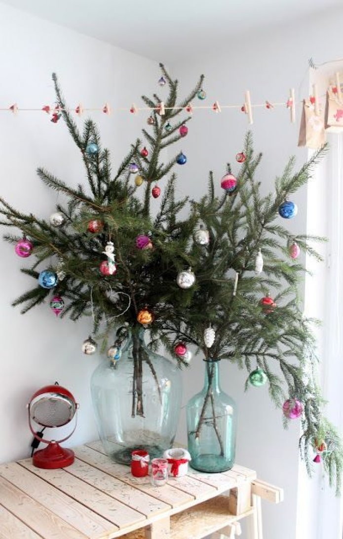 Spruce branches