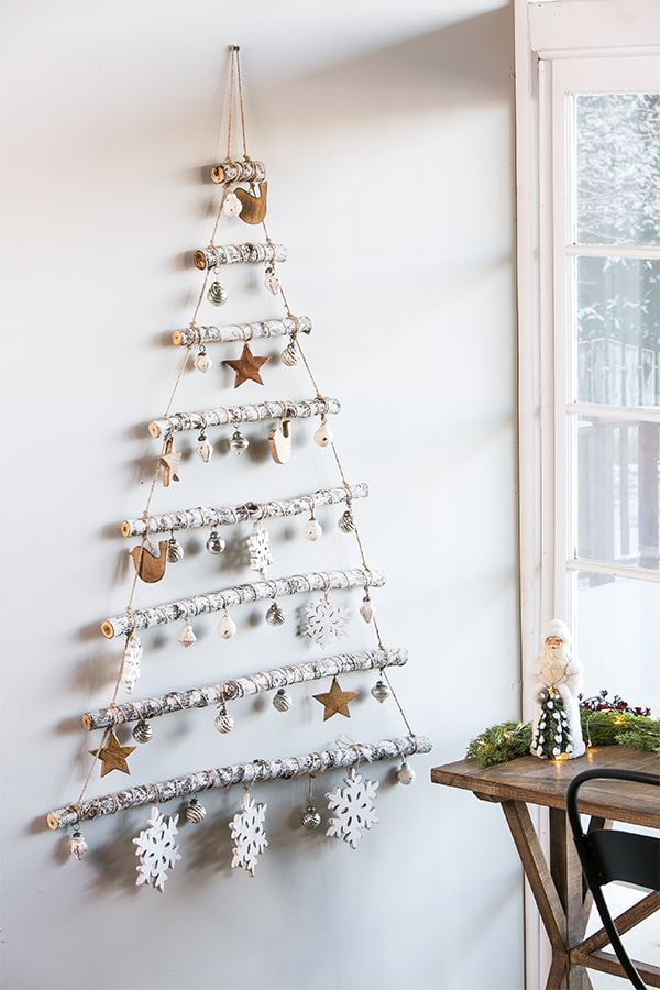 Christmas tree made of sticks