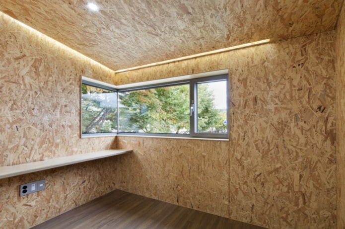 OSB boards in the house