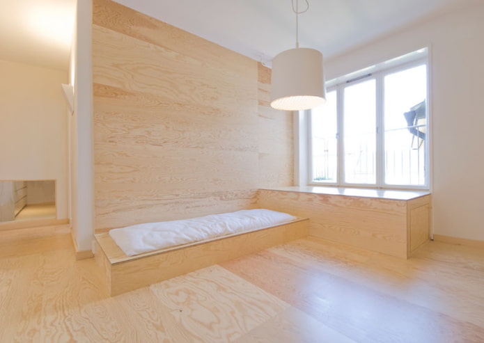 finishing walls and floors with plywood