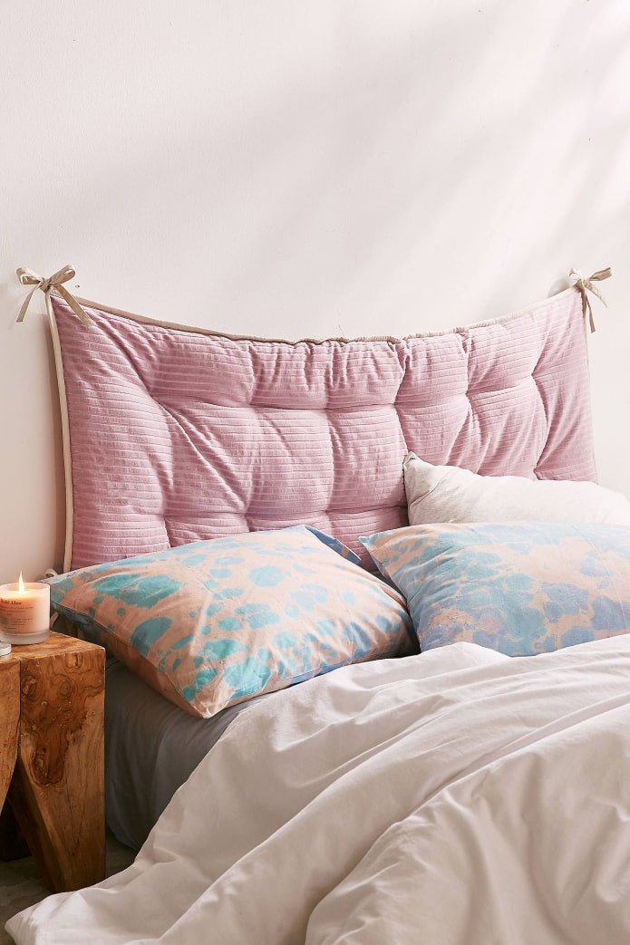 Pillow above the bed