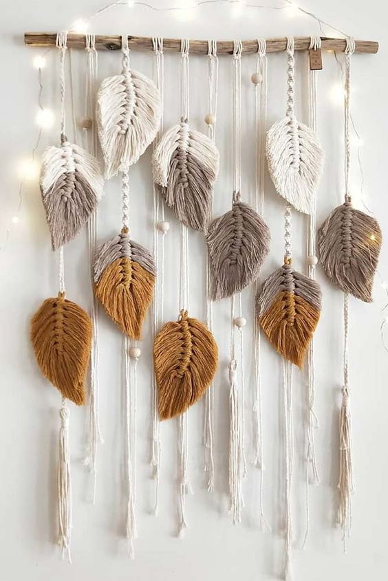 Macrame leaves