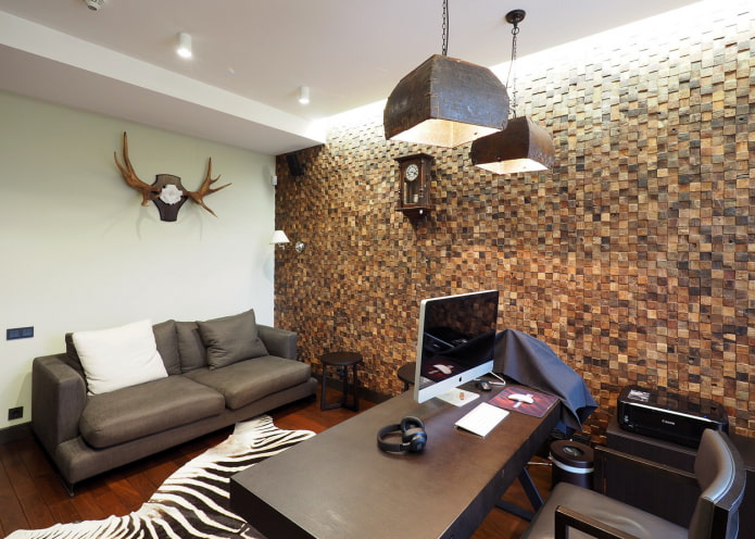 Wooden mosaic