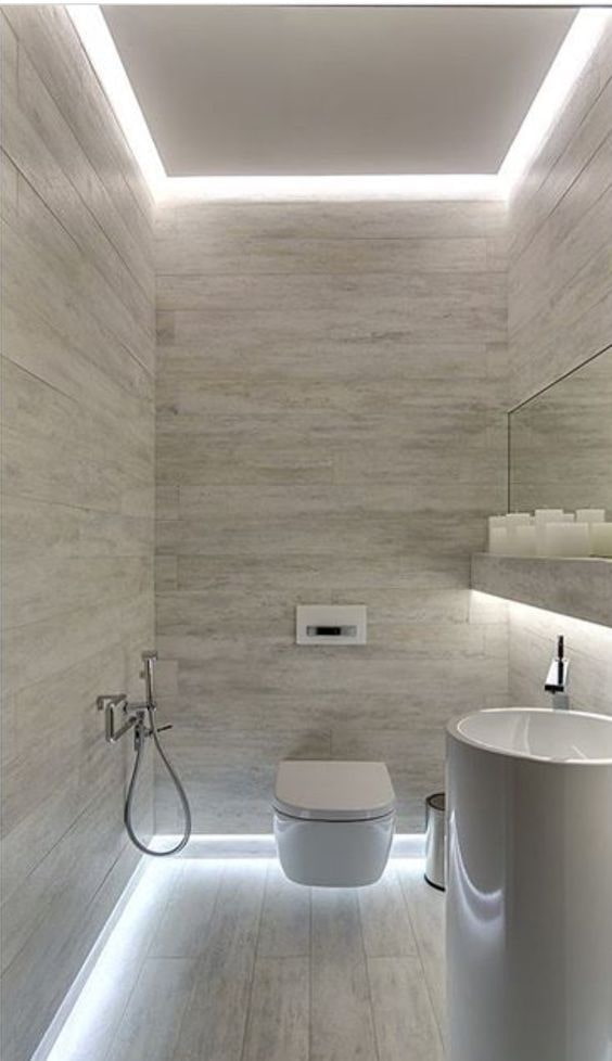 floor lighting in the bathroom