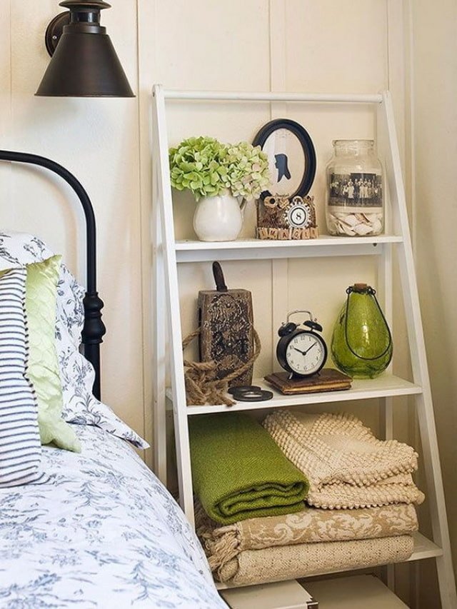 ladder near the bed