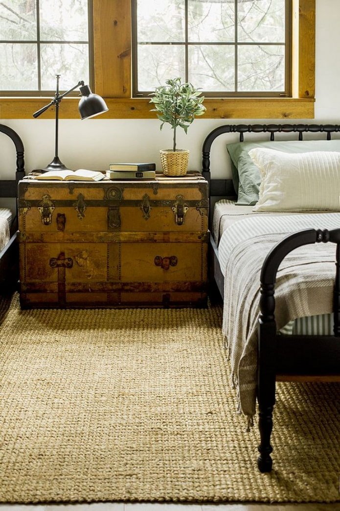 chest near the bed