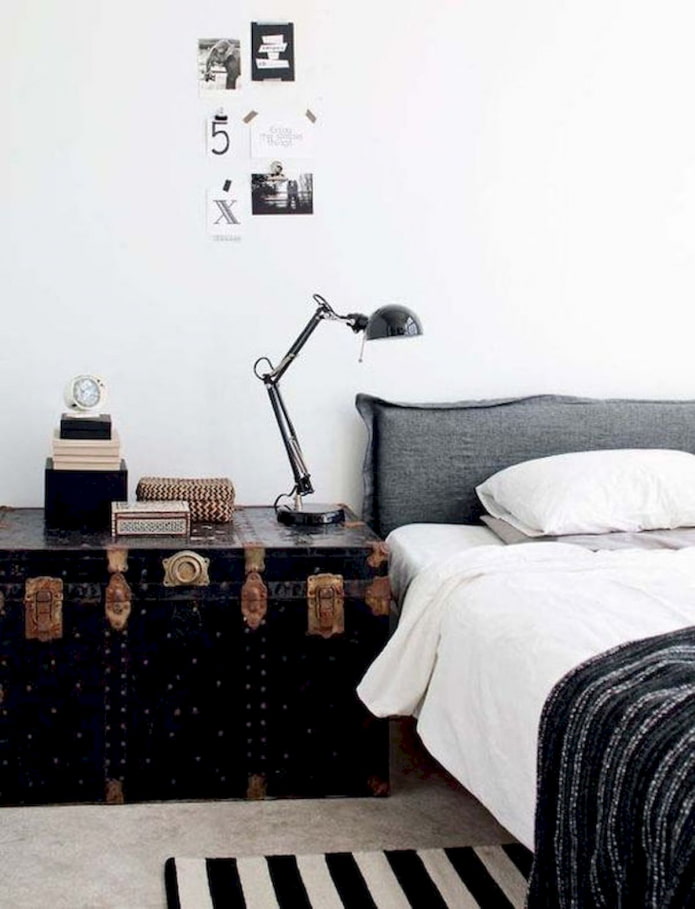 chest near the bed