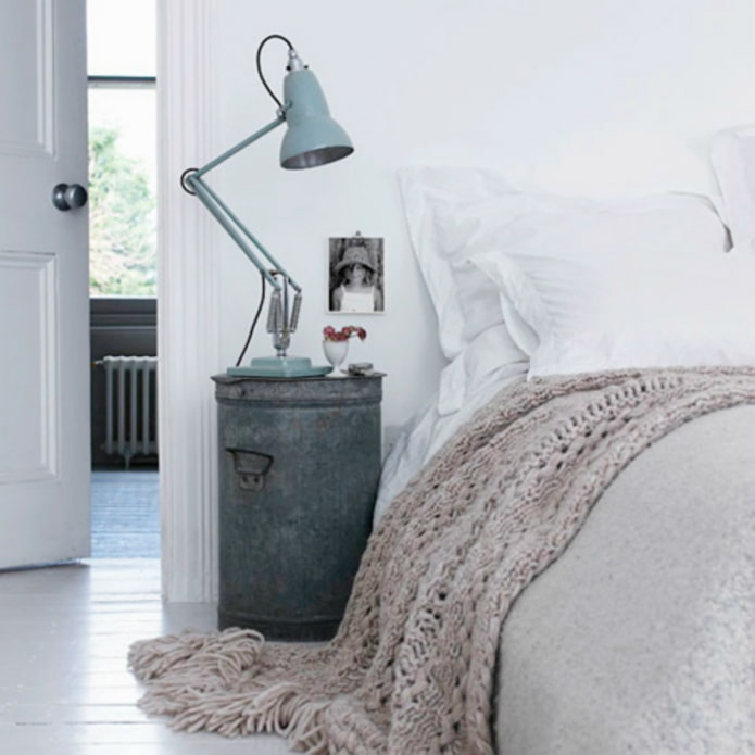 barrel as a bedside table
