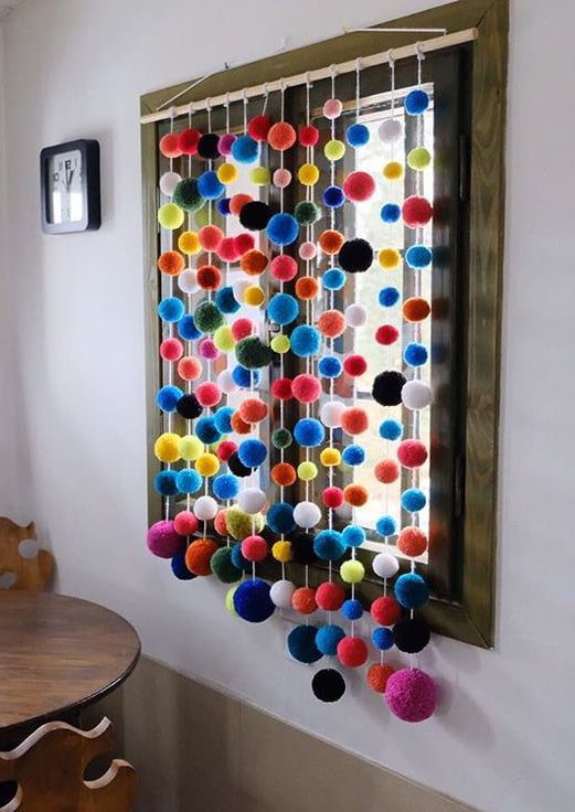 Garland for the nursery on the window