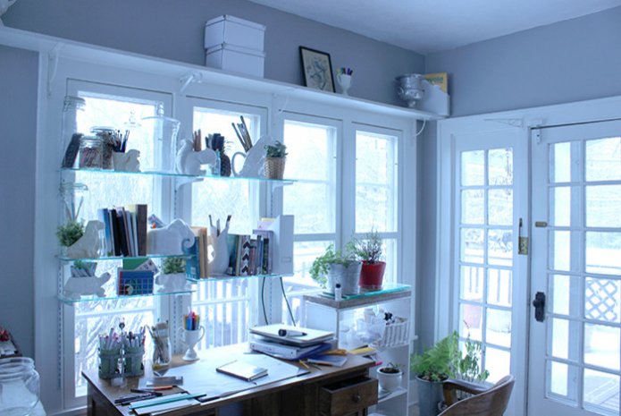 shelves on the window
