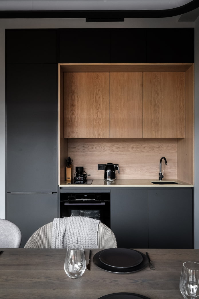 small kitchen in a studio