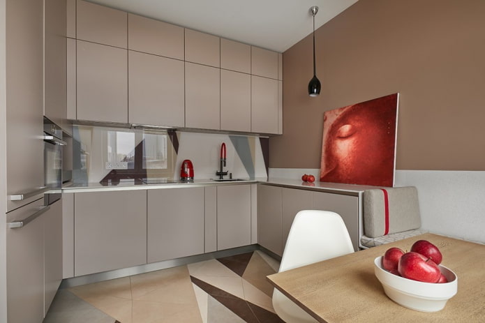 beige built-in kitchen