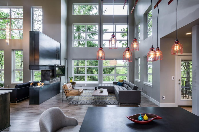 modern house with a second light