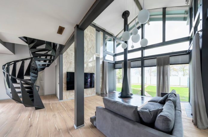 panoramic wall in the living room