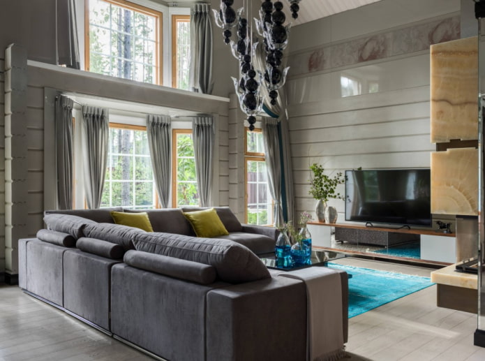 two-tier windows in the house