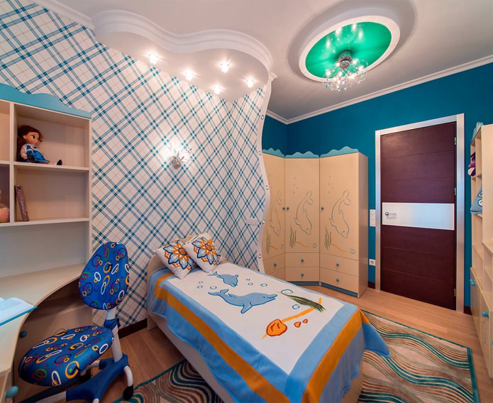 wooden interior door in the interior of a child's room
