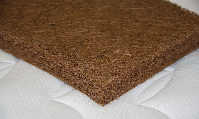 Coir filler for an orthopedic mattress