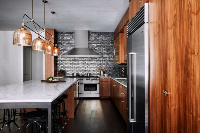 wooden kitchen facades