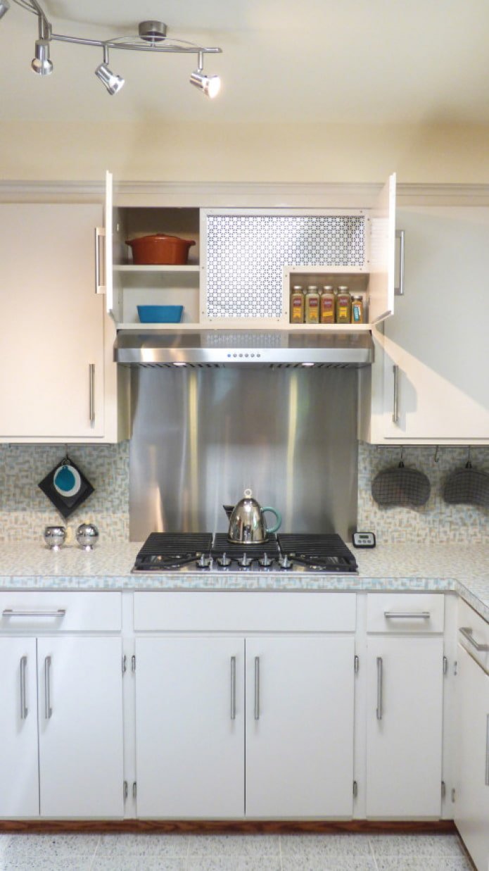 cabinet above the hood