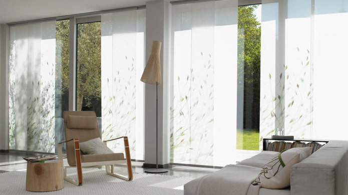 Japanese panels in the interior in eco-style