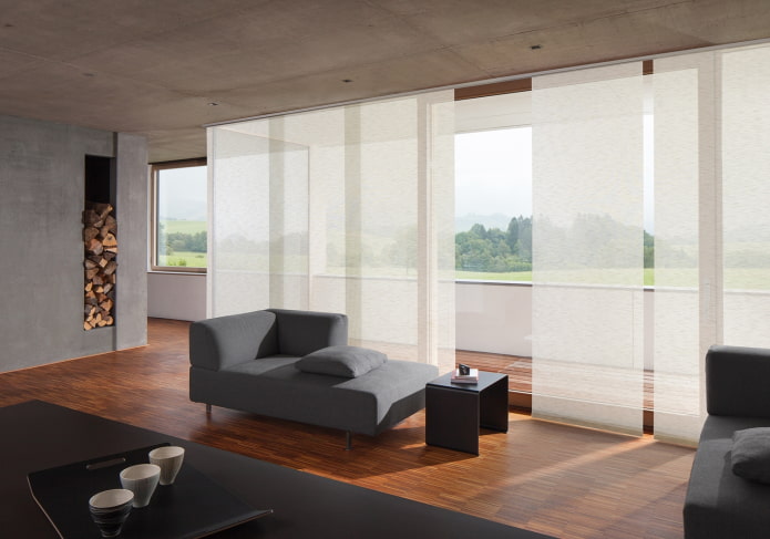 Japanese panels in the style of minimalism