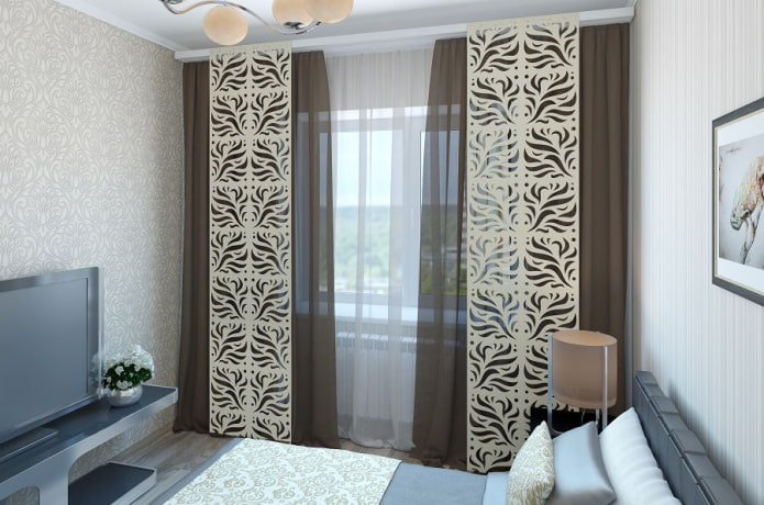 openwork Japanese panels in the interior