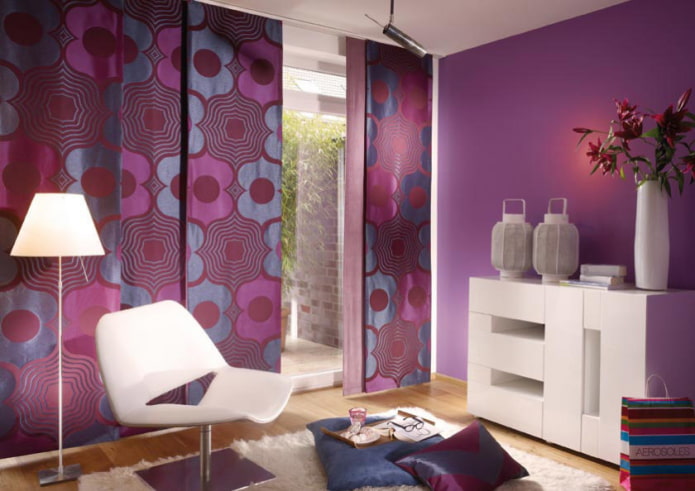 Japanese canvases of purple color