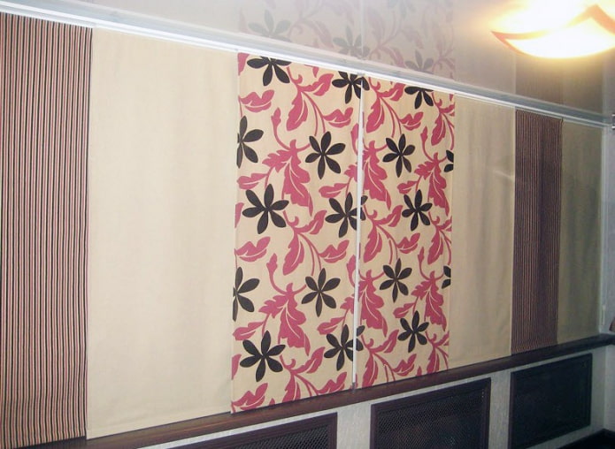 short Japanese panels on the loggia
