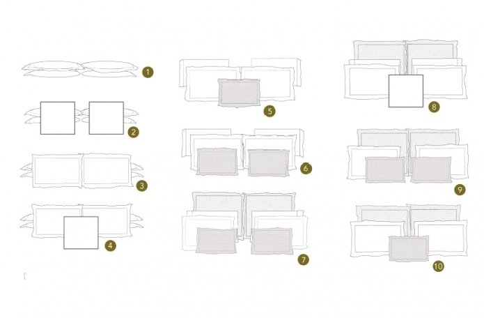 Ways to arrange pillows