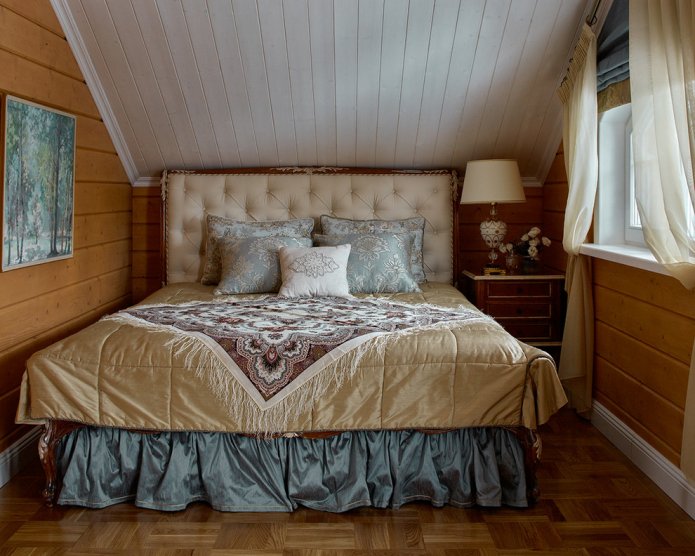 Bed with a valance