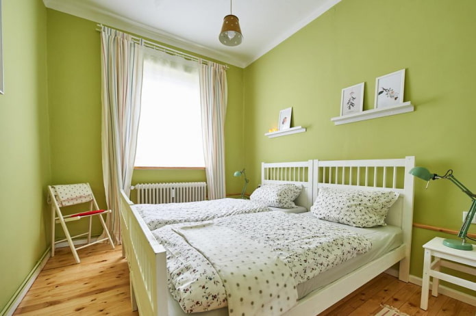 white bed