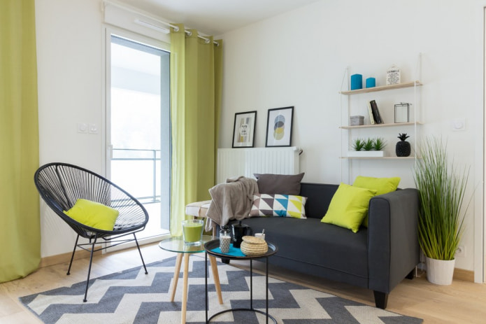 fastening curtains to a white curtain rod
