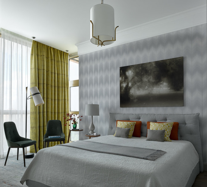 thick striped curtain for a modern bedroom