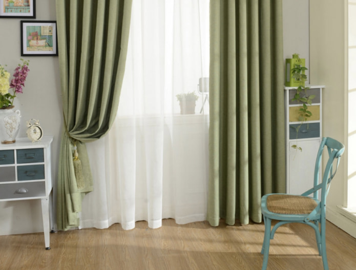 cotton curtains with a matting texture