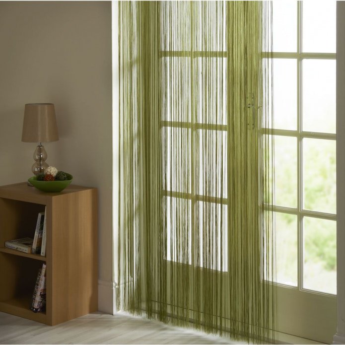 light thread curtains for French windows