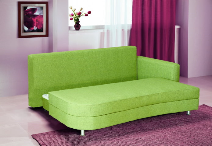 green eurobook sofa in the interior