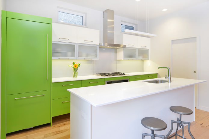 light green kitchen set