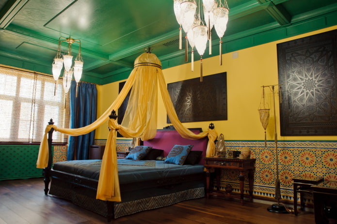 dark green ceiling covering