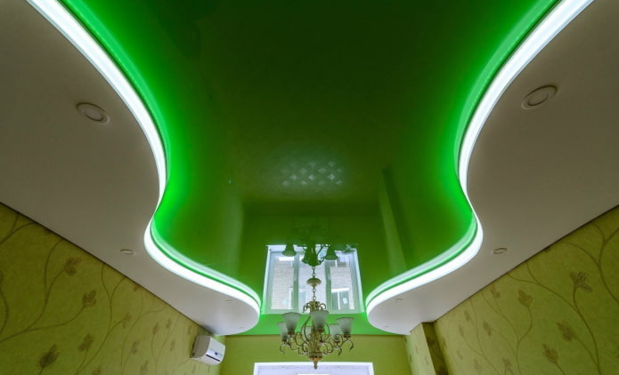 green stretch fabric with backlight