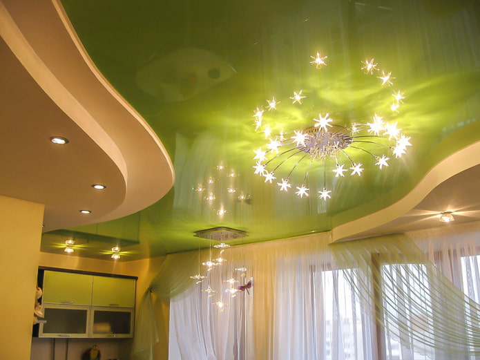 green stretch fabric