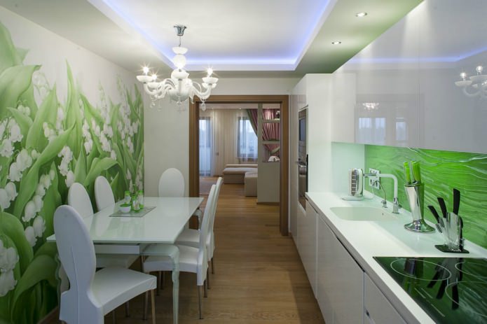 photo wallpaper in the kitchen