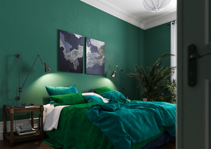 green bedroom