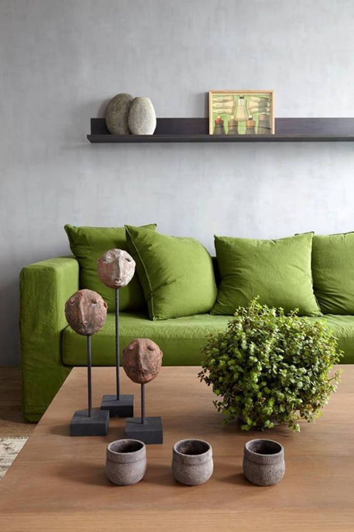 gray walls in the living room