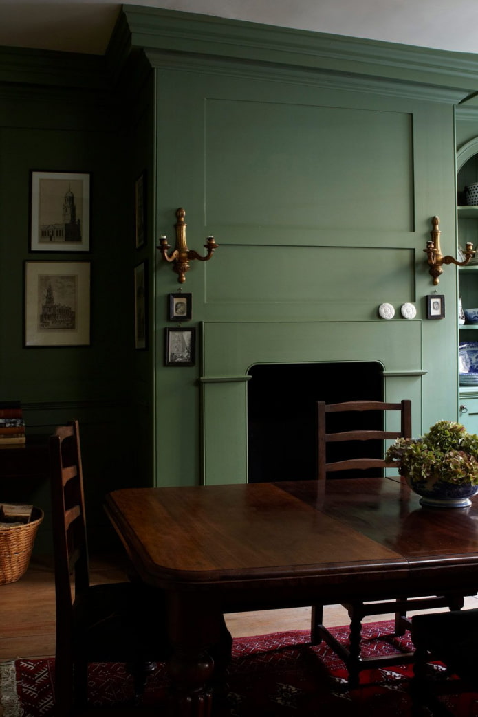 combination of green and brown