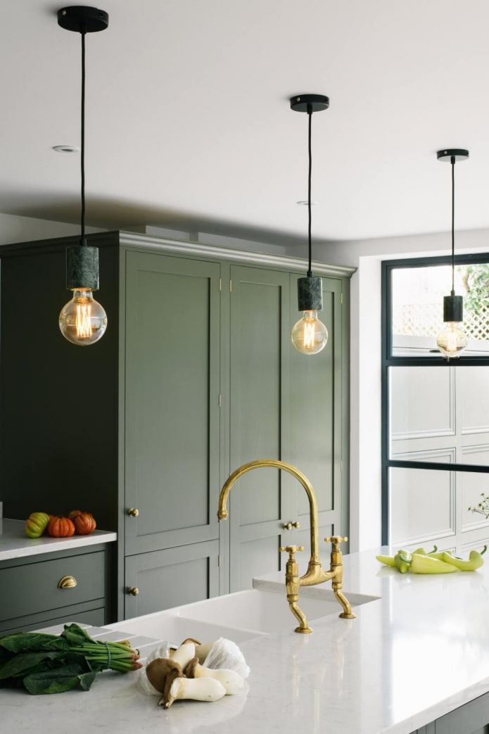 modern green kitchen
