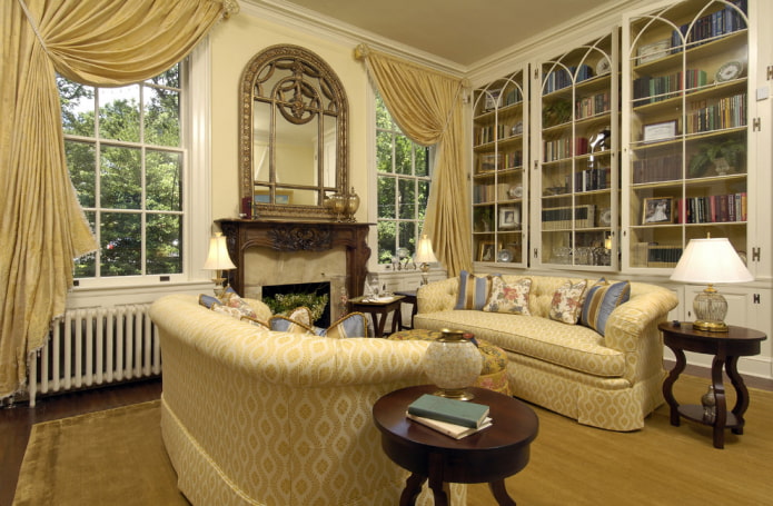 mirror in the hall in a classic style