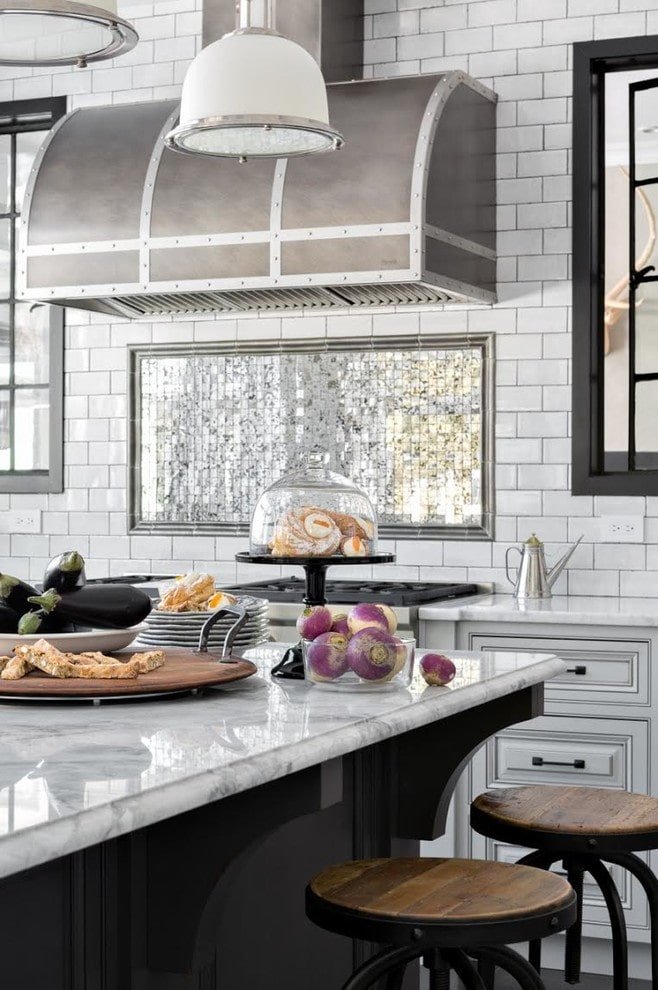Mosaic panel in the kitchen