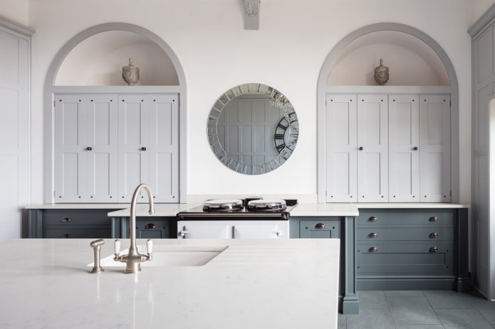 mirror in the kitchen interior