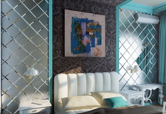 matte beveled mirror in the interior
