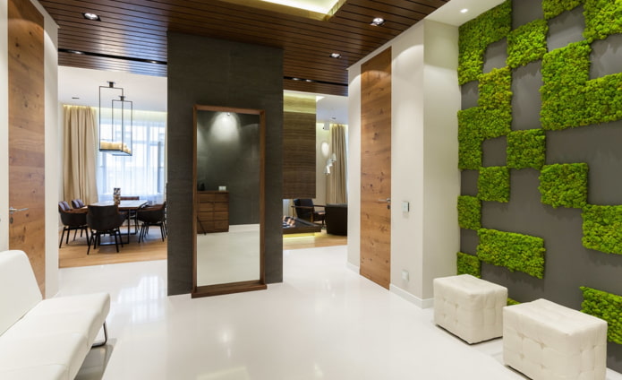 mirror in the hall in eco-style
